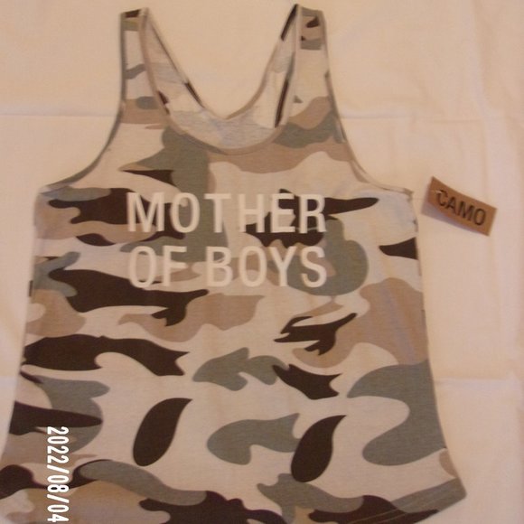 CAMO T-BACK T-SHIRT, NEW with TAG, - Picture 1 of 3